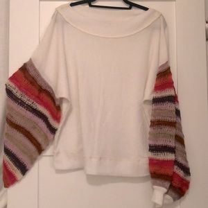 Fun and flirty free people too with crocheted sleeves!